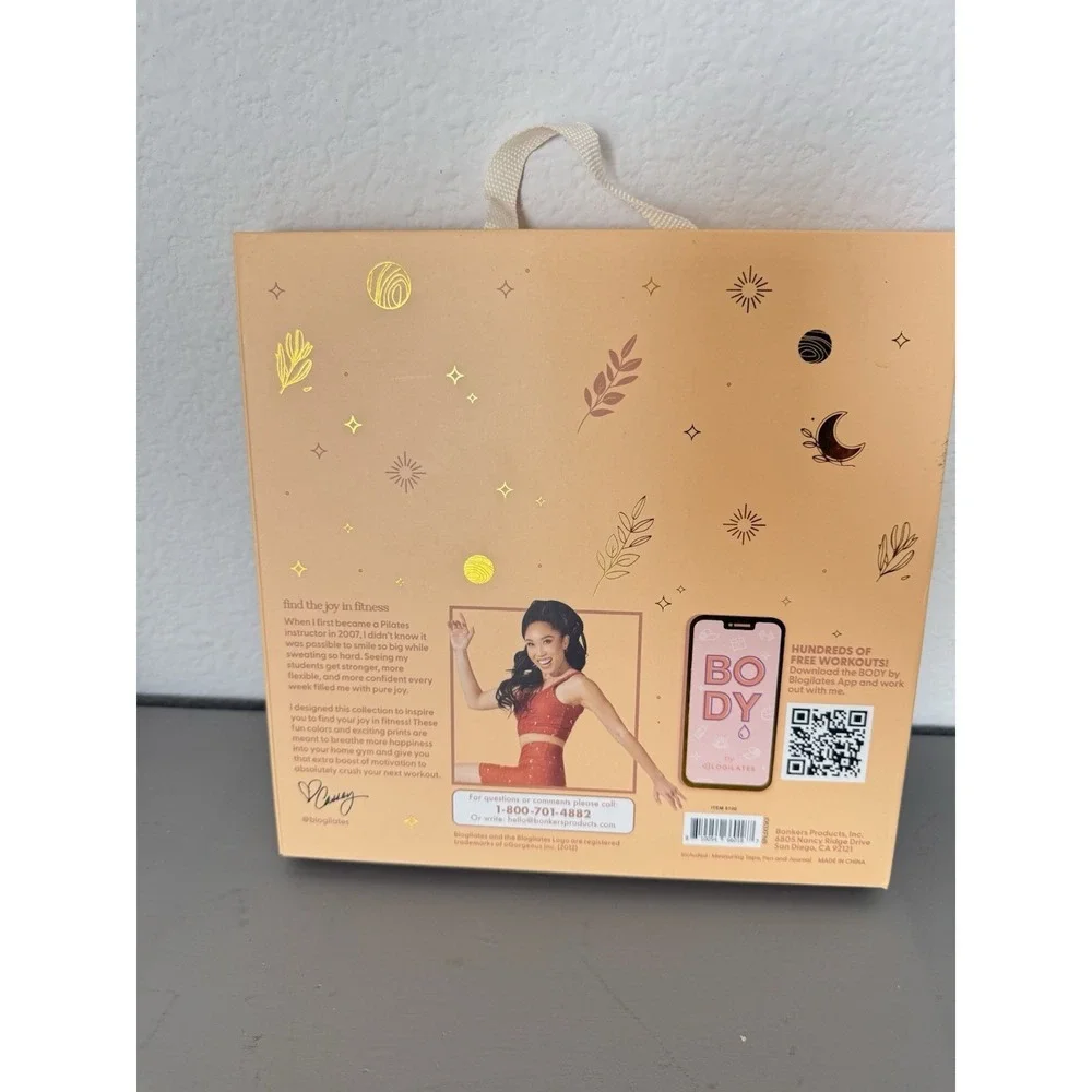 Blogilates 12‎ Week Fit Journal Hard Cover Elastic Closure Preprinted Pages NEW - Picture 6 of 9